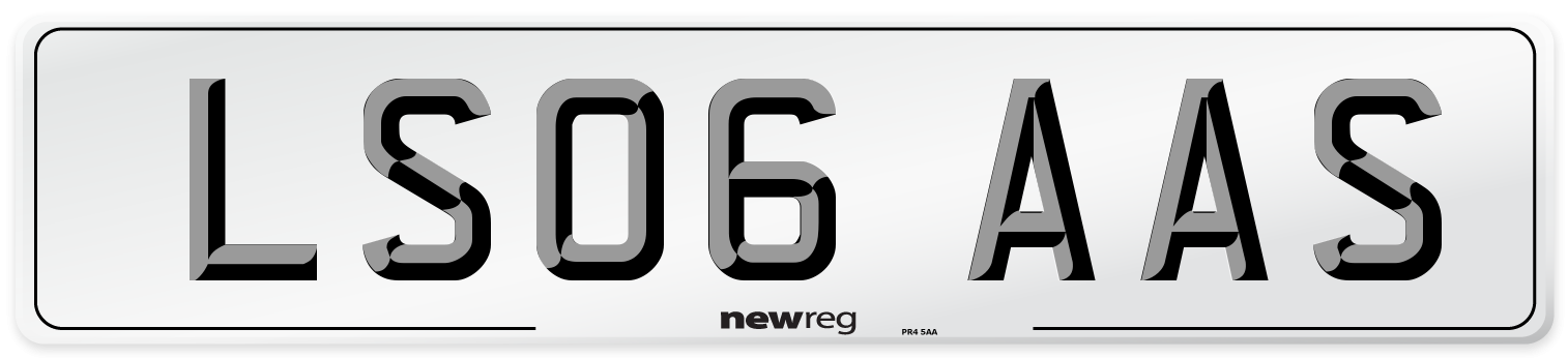 LS06 AAS Number Plate from New Reg